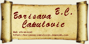 Borisava Capulović vizit kartica